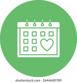 Kalendervektorsymbol. Kann für Druck-, Mobil- und Web-Anwendungen verwendet werden.