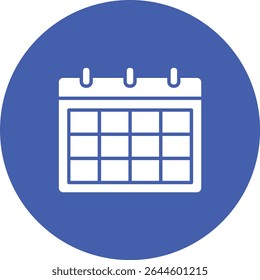 Icono de Vector del calendario. Se puede utilizar para aplicaciones de impresión, móviles y de Web.