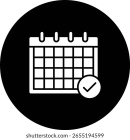 Ícone de vetor de calendário. Pode ser usado para impressão, aplicativos móveis e da Web.