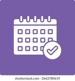 Ícone de vetor de calendário. Pode ser usado para impressão, aplicativos móveis e da Web.