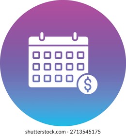 Ícone de vetor de calendário. Pode ser usado para impressão, aplicativos móveis e da Web.