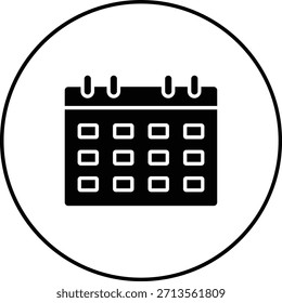 Icono de Vector del calendario. Se puede utilizar para aplicaciones de impresión, móviles y de Web.