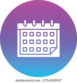 Icono de Vector del calendario. Se puede utilizar para aplicaciones de impresión, móviles y de Web.