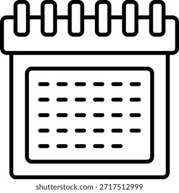 Icono de Vector del calendario. Se puede utilizar para aplicaciones de impresión, móviles y de Web.