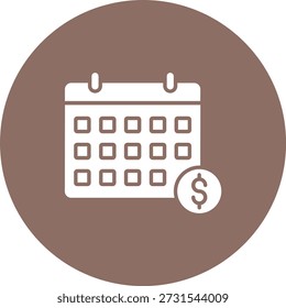 Icono de Vector del calendario. Se puede utilizar para aplicaciones de impresión, móviles y de Web.