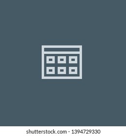 Calendar vector icon. Calendar concept stroke symbol design. Thin graphic elements vector illustration, outline pattern for your web site design, logo, UI. EPS 10.