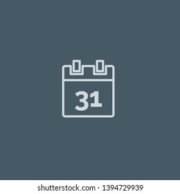 Calendar vector icon. Calendar concept stroke symbol design. Thin graphic elements vector illustration, outline pattern for your web site design, logo, UI. EPS 10.