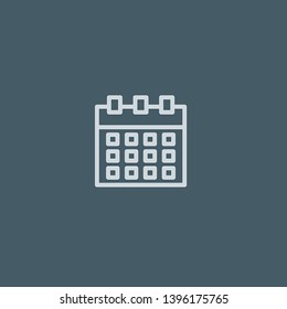 Calendar vector icon. Calendar concept stroke symbol design. Thin graphic elements vector illustration, outline pattern for your web site design, logo, UI. EPS 10.