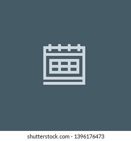 Calendar vector icon. Calendar concept stroke symbol design. Thin graphic elements vector illustration, outline pattern for your web site design, logo, UI. EPS 10.