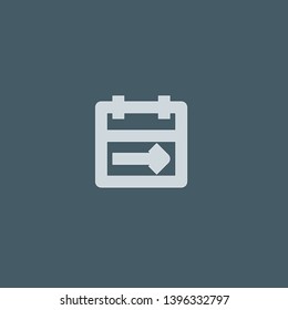 Calendar vector icon. Calendar concept stroke symbol design. Thin graphic elements vector illustration, outline pattern for your web site design, logo, UI. EPS 10.