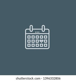 Calendar vector icon. Calendar concept stroke symbol design. Thin graphic elements vector illustration, outline pattern for your web site design, logo, UI. EPS 10.