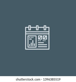 Calendar vector icon. Calendar concept stroke symbol design. Thin graphic elements vector illustration, outline pattern for your web site design, logo, UI. EPS 10.