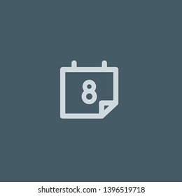 Calendar vector icon. Calendar concept stroke symbol design. Thin graphic elements vector illustration, outline pattern for your web site design, logo, UI. EPS 10.
