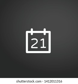 Calendar vector icon. Calendar concept stroke symbol design. Thin graphic elements vector illustration, outline pattern for your web site design, logo, UI. EPS 10.