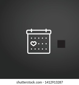 Calendar vector icon. Calendar concept stroke symbol design. Thin graphic elements vector illustration, outline pattern for your web site design, logo, UI. EPS 10.