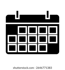 Calendar vector icon. Daily planner illustration sign. Schedule symbol. Date web icon.