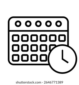 Calendar vector icon. Daily planner illustration sign. Schedule symbol. Date web icon.