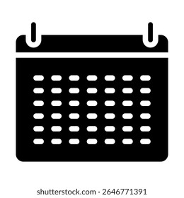 Calendar vector icon. Daily planner illustration sign. Schedule symbol. Date web icon.