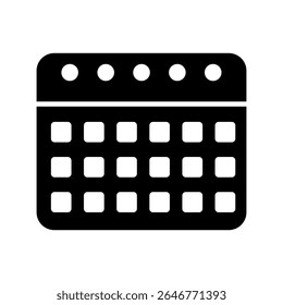Calendar vector icon. Daily planner illustration sign. Schedule symbol. Date web icon.