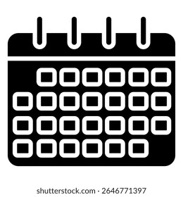 Calendar vector icon. Daily planner illustration sign. Schedule symbol. Date web icon.