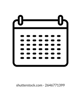 Calendar vector icon. Daily planner illustration sign. Schedule symbol. Date web icon.