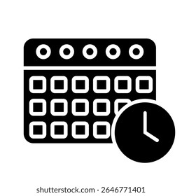 Calendar vector icon. Daily planner illustration sign. Schedule symbol. Date web icon.