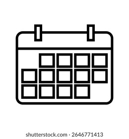 Calendar vector icon. Daily planner illustration sign. Schedule symbol. Date web icon.
