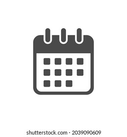 Calendar vector icon. Date schedule symbol. Organizer, planner sign. Flat design day week year Sign isolated on white background. User interface icon for UI Web site Mobile App