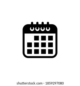 Calendar vector icon. Deadline icon symbol isolated for web design