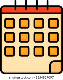 Calendar Vector Icon Design Symbol
