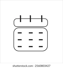 Calendar vector, icon. Desktop calendar isolated on white background. Calendar icon, symbol design for logo, app, website. 