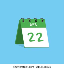 Calendar vector icon for earth day