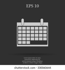 calendar - vector icon. Flat design style eps 10
