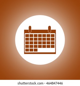 calendar - vector icon. Flat design style eps 10