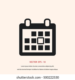 calendar vector icon, flat design best vector icon