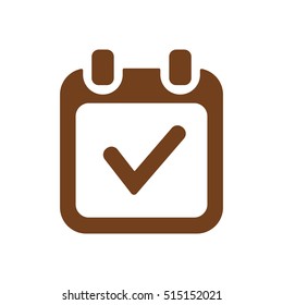 Calendar  vector  icon. Flat design.