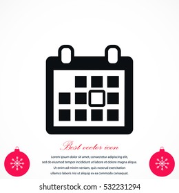 calendar vector icon, flat design best vector icon