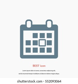 calendar vector icon, flat design best vector icon