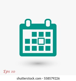 calendar vector icon, flat design best vector icon