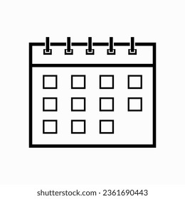Icono de vector de calendario. Icono de calendario plano. Ilustración del vector