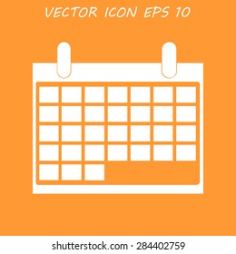 calendar - vector icon. Flat vector illustrator eps