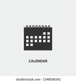 calendar vector icon flat isolated sign