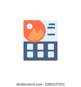 calendar vector icon flat style. perfect use for presentation, website, application and more. simple modern icon design color style
