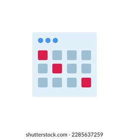 calendar vector icon flat style. perfect use for presentation, website, application and more. simple modern icon design color style