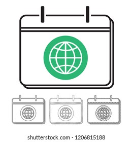 Calendar vector icon Illustration design