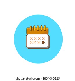 Calendar vector icon illustration. flat cartoon style suitable for web landing page, banner, sticker, background