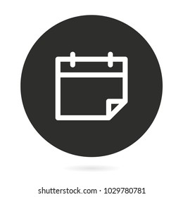 Calendar vector icon. Illustration isolated for graphic and web design.