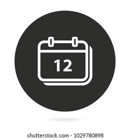 Calendar vector icon. Illustration isolated for graphic and web design.