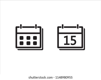 Calendar vector icon. Illustration isolated for graphic and web design.