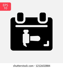 Calendar vector icon. Illustration isolated for graphic and web design.